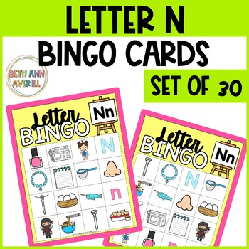 Letter N Activities Bingo Letter Sounds Letter N Beginning Sound Alphabet Games