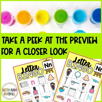 Letter N Activities Bingo Letter Sounds Letter N Beginning Sound Alphabet Games