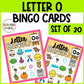 Letter O Activities Bingo Letter Sounds Letter O Beginning Sound Alphabet Games