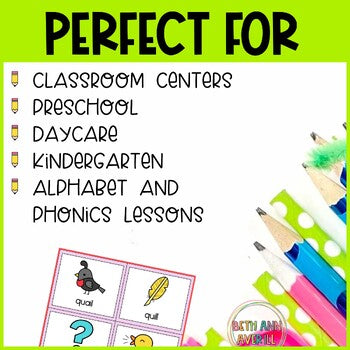 Letter Q Activities Bingo Letter Sounds Letter Q Beginning Sound Alphabet Games