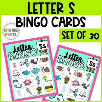 Letter S Activities Bingo Letter Sounds Letter S Beginning Sound Alphabet Games