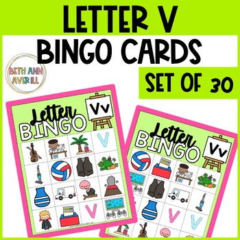 Letter V Activities Bingo Letter Sounds Letter V Beginning Sound Alphabet Games