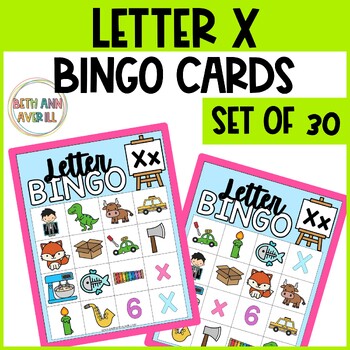 Letter X Activities Bingo Letter Sounds Letter X Beginning Sound Alphabet Games