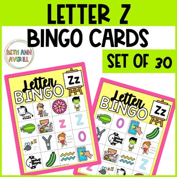 Letter Z Activities Bingo Letter Sounds Letter Z Beginning Sound Alphabet Games