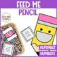 Feed the Pencil Activity Alphabet Fluency and Counting for Back to School Center