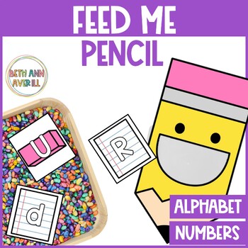 Feed the Pencil Activity Alphabet Fluency and Counting for Back to School Center