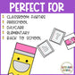 Feed the Pencil Activity Alphabet Fluency and Counting for Back to School Center