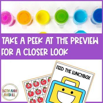 Back to School Math and Literacy Feed the Games September Centers