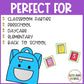 Back to School Math and Literacy Feed the Games September Centers
