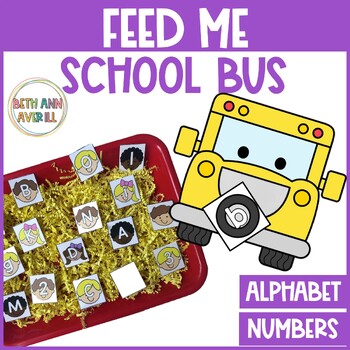 Feed the School Bus Activity Alphabet Fluency and Counting for Back to School