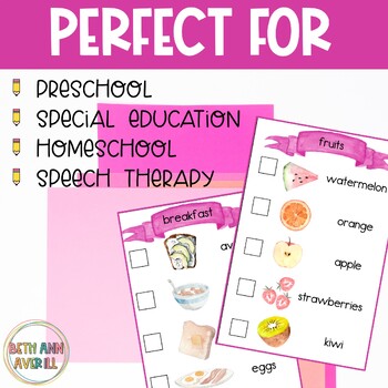 Dramatic Play Restaurant Menus Watercolor