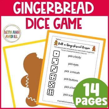 Roll a Gingerbread Man Craft w Build a Gingerbread Man Bulletin Board Activity