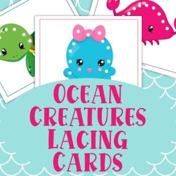 Ocean Animals Activities Lacing Cards Summer Fine Motor Activities Ocean Day