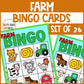 Farm Bingo Cards for Preschool and Kindergarten Farm Animals Activities