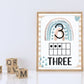 Number Posters Boho Rainbow Neutral Rainbow Classroom Decor 0-20