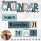 Boho Rainbow Calendar Set Classroom Decor