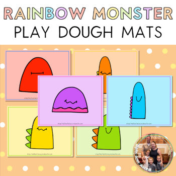Halloween Playdough Mats Monster Fine Motor Skills for Kindergarten Play Dough