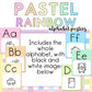 Pastel Classroom Decor Rainbow Alphabet Posters