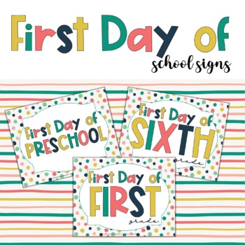 Back to School Signs to Hold "First Day of _"