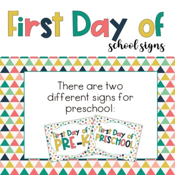 Back to School Signs to Hold "First Day of _"