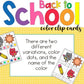 Back to School Colors Clip Cards for Preschoolers
