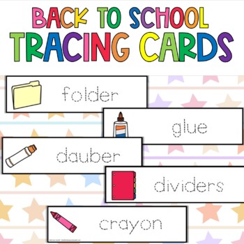 Back to School Tracing Cards for Preschoolers (A-Z!)