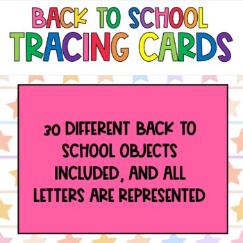 Back to School Tracing Cards for Preschoolers (A-Z!)