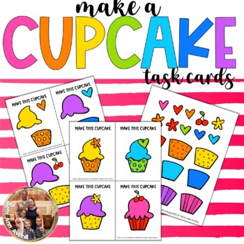 Make a Cupcake Craft Task Card Set for Preschoolers
