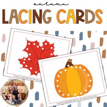 Autumn Lacing Cards for Preschoolers