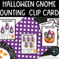 Gnome Halloween Counting Clip Cards (1-10)