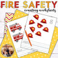 Fire Safety Counting Worksheets, Fire Theme Counting Cards for Preschoolers