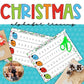 Christmas Lights Alphabet Tracing Cards, Winter Tracing Cards for Preschoolers