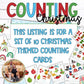 Christmas Counting Worksheets, Winter Counting Cards for Preschoolers