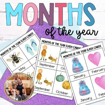 Months of the Year Flashcard Printable Set