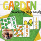 Garden Counting Clip Cards with Vegetables