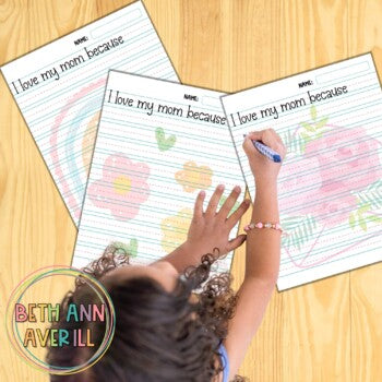 Mothers Day Writing Paper Themed Lined Paper Set