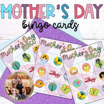 Mothers Day Activities for Preschoolers Bingo Cards for Mother's Day