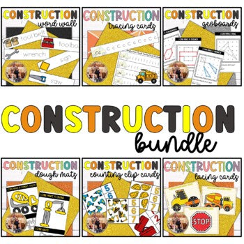 Construction Fine Motor Skills Preschool Bundle