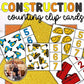Construction Themed Counting Clip Cards for Counting Fluency to 10 Activity