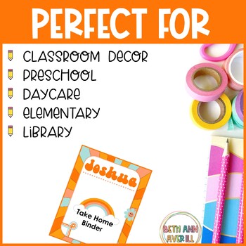 Groovy Retro Boho Classroom Decor Full Set Groovy Theme Classroom Editable