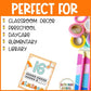 Groovy Boho Retro Number Posters  with ten frames Classroom Decor Numbers 0 - 20