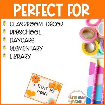 Groovy Boho Affirmation Posters Retro Classroom Decorations
