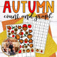 Autumn Count and Graph Math Game for Preschoolers