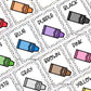 Crayon Color Posters Dotted Classroom Decor Set
