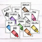 Crayon Color Posters Dotted Classroom Decor Set