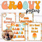 Groovy Boho Retro Posters Classroom Decor