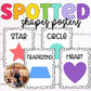 Dotted Shapes Posters Watercolor Classroom Decor Spotted Brights