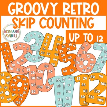 Groovy Boho Skip Counting Numbers Posters for Classroom Decor