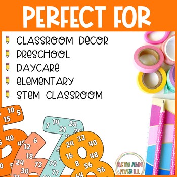 Groovy Boho Skip Counting Numbers Posters for Classroom Decor