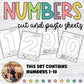 Number Words Cut and Paste Worksheets